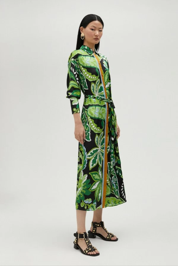 Vestido Midi Camisero Estampado Paisley Lola Casademunt