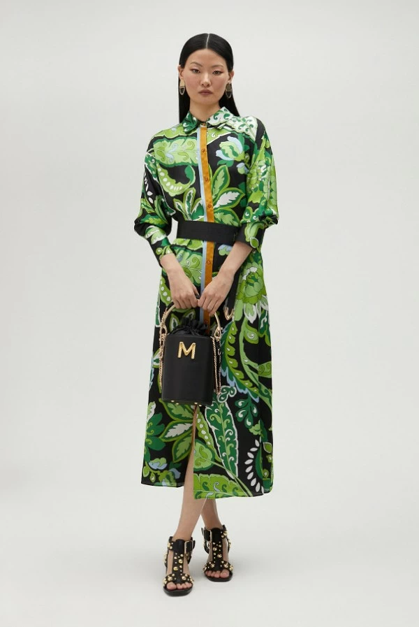 Vestido Midi Camisero Estampado Paisley Lola Casademunt