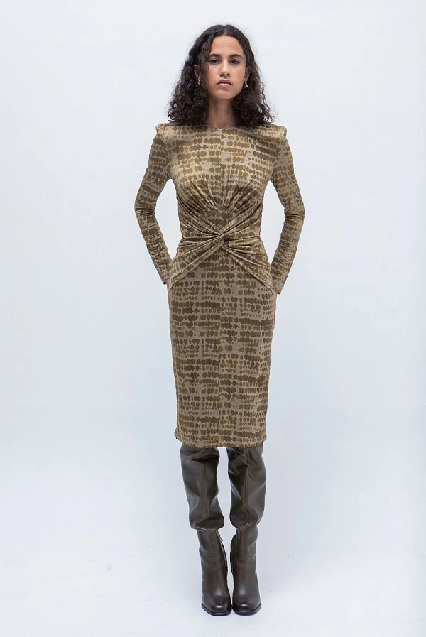vestido midi tubo cupro marietta masavi