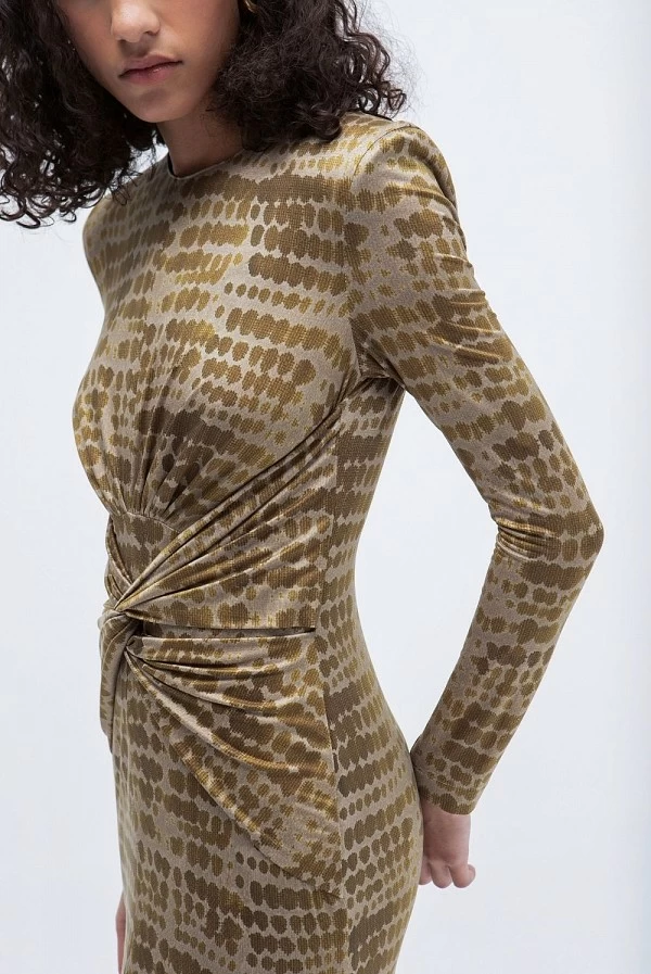 vestido midi tubo cupro marietta masavi