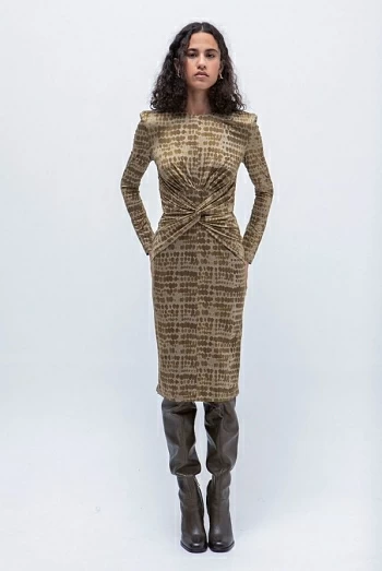 vestido midi tubo cupro marietta masavi vestido midi tubo cupro marietta masavi