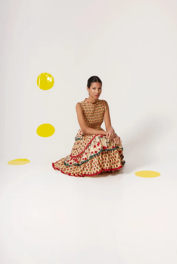 Vestido ORLANE mostaza