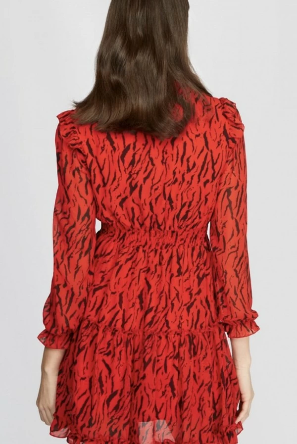 Vestido rojo estampado print Minueto 