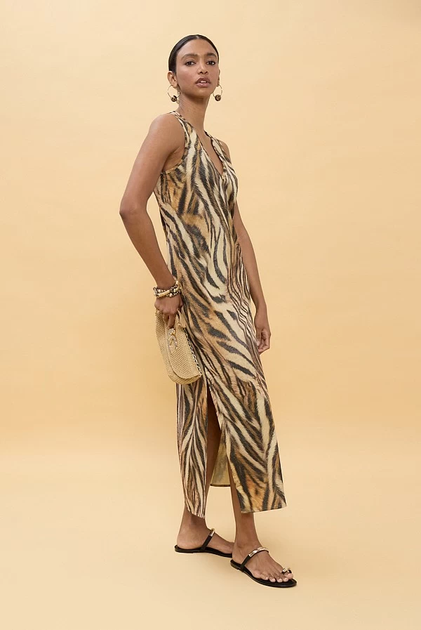 Vestido Sin Mangas Animal Print Lola Casademunt