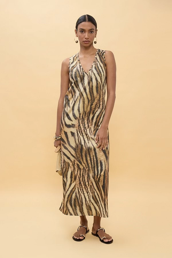 Vestido Sin Mangas Animal Print Lola Casademunt