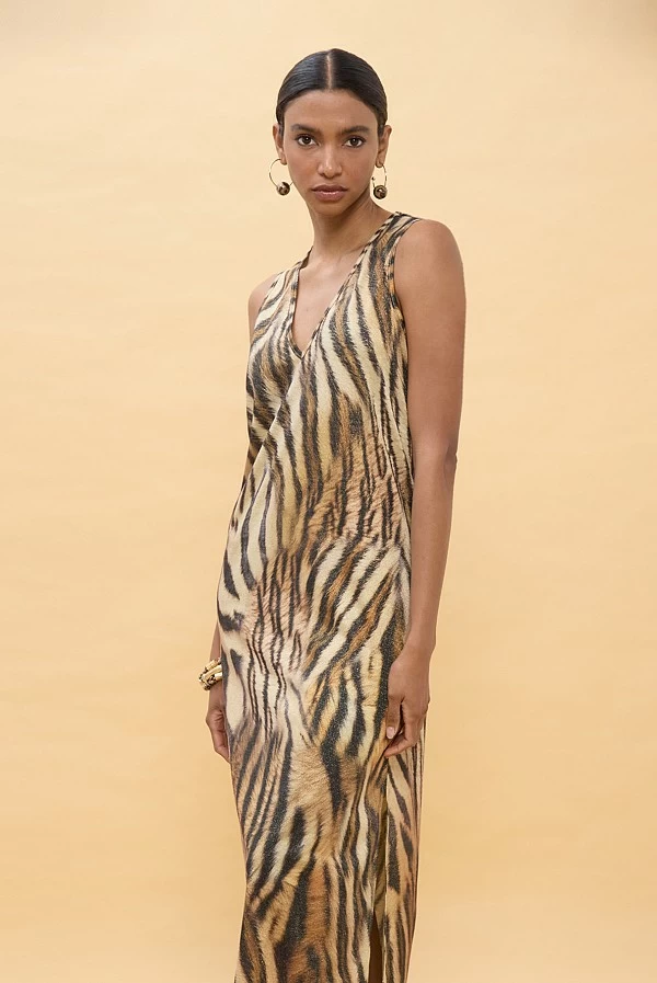 Vestido Sin Mangas Animal Print Lola Casademunt