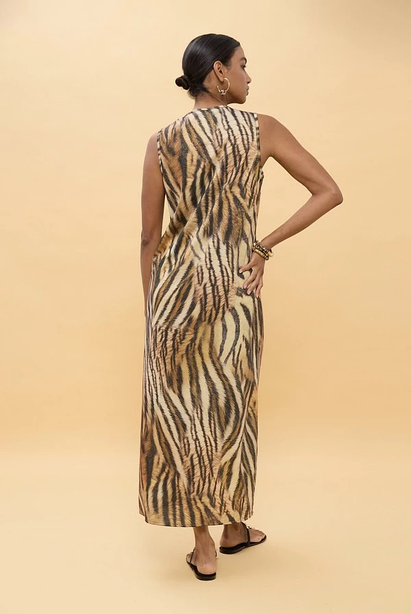 Vestido Sin Mangas Animal Print Lola Casademunt