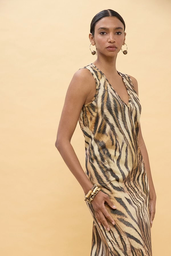 Vestido Sin Mangas Animal Print Lola Casademunt