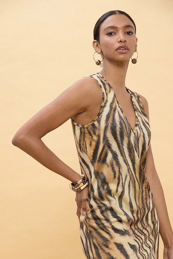 Vestido Sin Mangas Animal Print Lola Casademunt