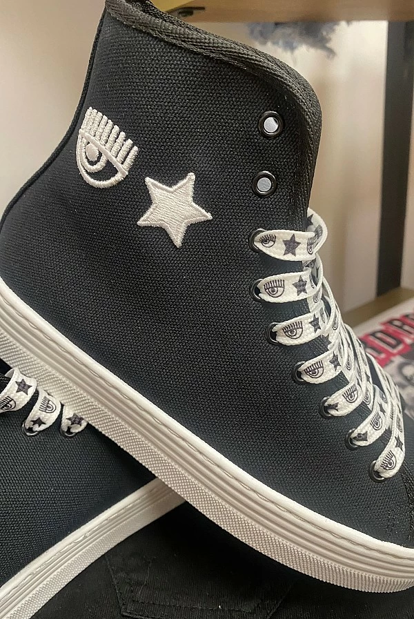 Zapatillas Tenis Altos Chiara Ferragni negros