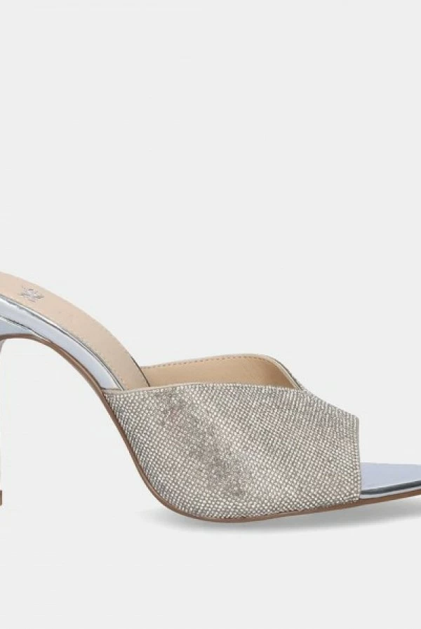 Zueco de Tacón Kristi-370 Plata Strass Exé Shoes